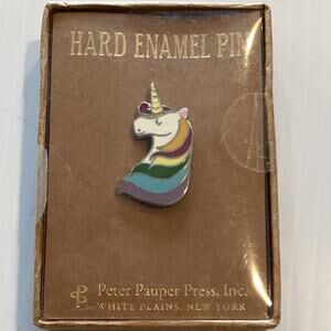 Peter Pauper Press Hard Enamel Unicorn Pin - NEW